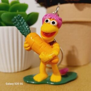 Fraggle Rock Red Keychain with Carrot and Base Collectible Unisex School